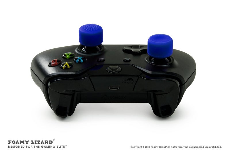 Foamy Lizard AceShot Thumb Grips (8pc) for Xbox One (Series X, S) & Steamdeck by Foamy Lizard â€“ Sweat Free 100% Silicone Precision Raised Antislip Rubber Analog Stick Grips for Xbox One Controller (8 Grips) Blue - Image 3